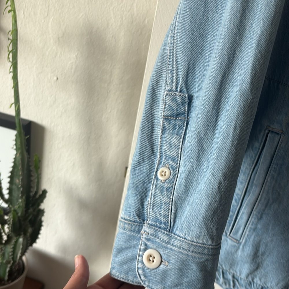 Madewell light blue denim chore coat size S - Picture 4 of 8